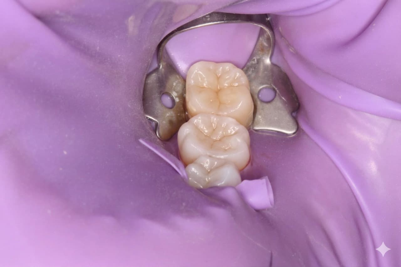 Precision Fillings Under Rubber Dam — after